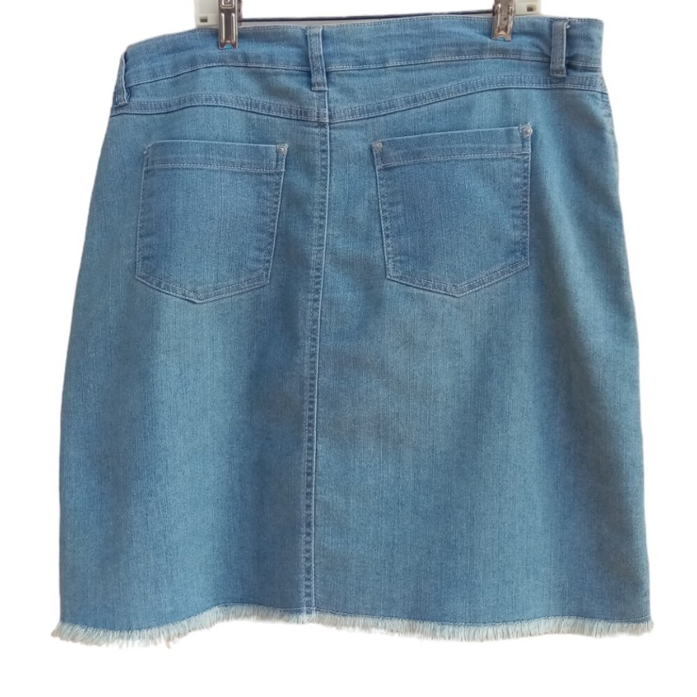 Baccini stretch denim skirt sz 8 - Picture 2 of 7